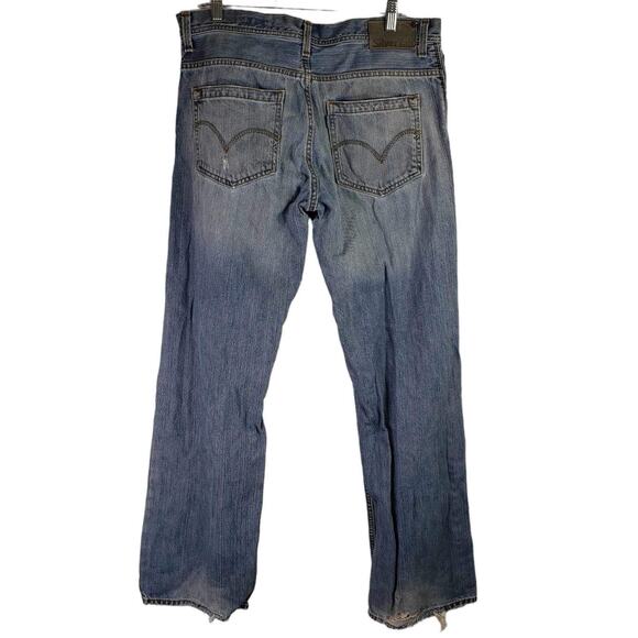 Levis Silvertab Jeans Mens 33x34 Blue Loose Straight Leg Distressed Baggy - Picture 3 of 12
